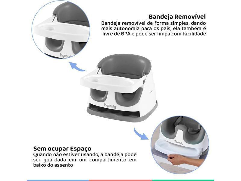 Ingenuity Asiento Elevador 2 en 1, gris pizarra