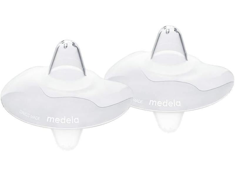 Medela pezoneras para lactancia Contact, protectores delgados de silicona y sin BPA, 1 paquete con dos protectores (20 mm) y estuche