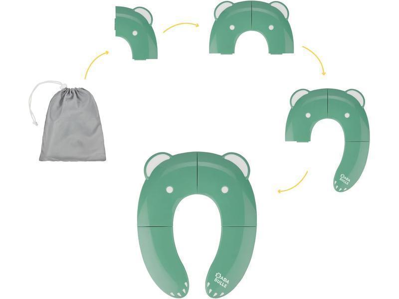 Badabulle Reductor de WC plegable, Verde