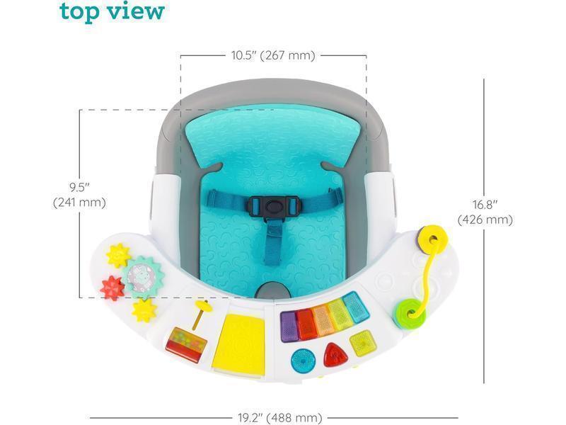 Infantino Music and Lights 3 in 1 Discovery Seat and Booster - Growing Baby Dining Chair - With Toys and Snack Tray - For Babies and Toddlers