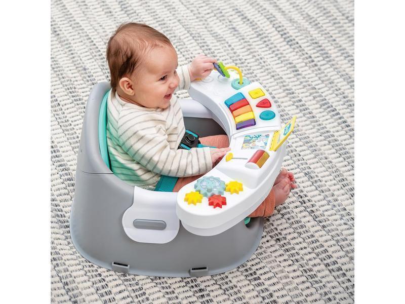 Infantino Music and Lights 3 in 1 Discovery Seat and Booster - Growing Baby Dining Chair - With Toys and Snack Tray - For Babies and Toddlers