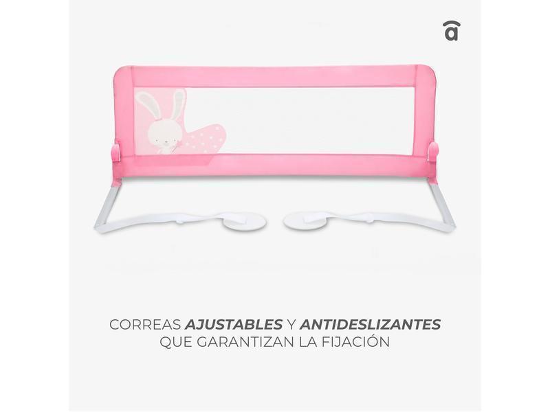 Asalvo 2 EN 1 Barrera de Seguridad Niños, Cama 150 cm, 2 en 1, Barandilla Cama Niño, Abatible con Correas Ajustables, Ideal para Cama Nido, Fácil Instalación, Lavable y Desmontable, Blanco
