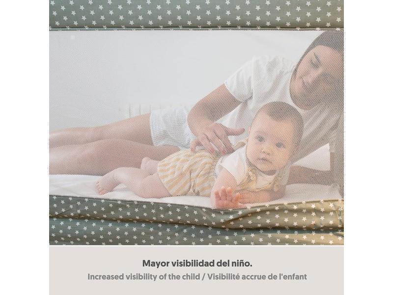 Interbaby Barrera Seguridad Niños Cama Abatible 90 cm | Barrera Cama Niños Entre 18 Meses y 5 Años | Barandilla Cama Niño de Fácil Instalación, Segura, Compatible con Camas Nido | Estrella