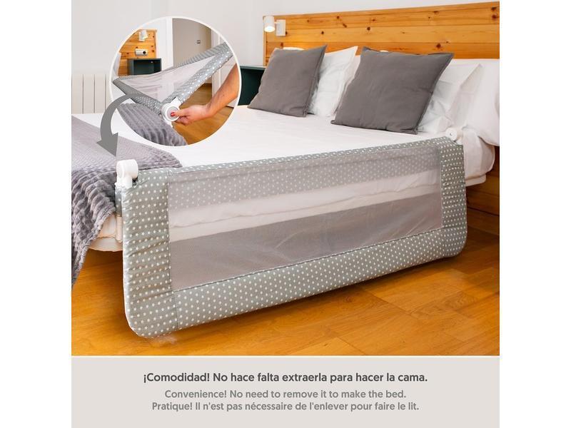 Interbaby Barrera Seguridad Niños Cama Abatible 90 cm | Barrera Cama Niños Entre 18 Meses y 5 Años | Barandilla Cama Niño de Fácil Instalación, Segura, Compatible con Camas Nido | Estrella