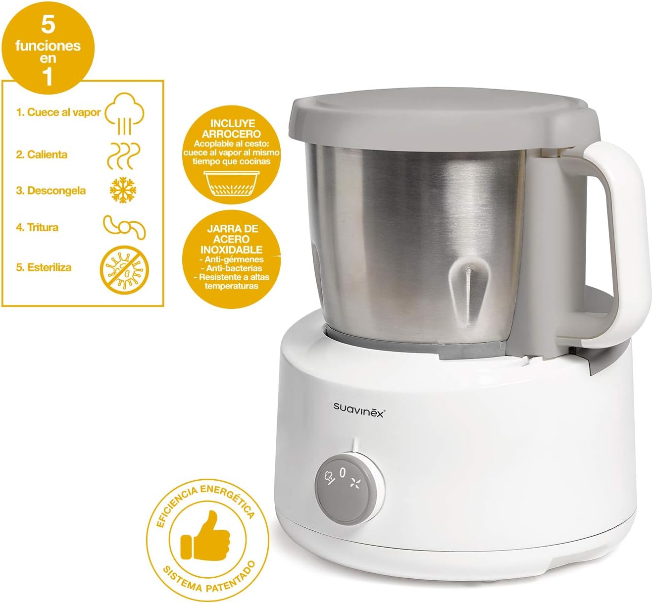 Robot de Cocina Bebé 5 en 1 Suavinex