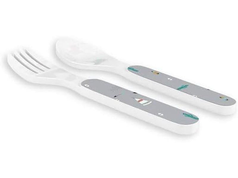 Juego de Vajilla Bebe Interbaby | Set Vajilla Infantil 5 Piezas Plato Llano, Bo, Cuchara, Tenedor y Vaso