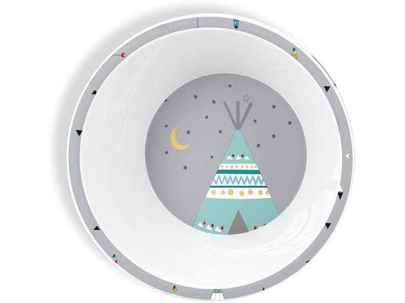 Juego de Vajilla Bebe Interbaby | Set Vajilla Infantil 5 Piezas Plato Llano, Bo, Cuchara, Tenedor y Vaso