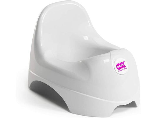 OKBABY Relax - Orinal Para Bebé Con Asiento Ergonómico Y Respaldo Alto, color Blanco, 460 g