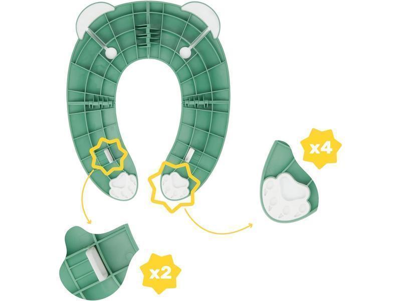 Badabulle Reductor de WC plegable, Verde