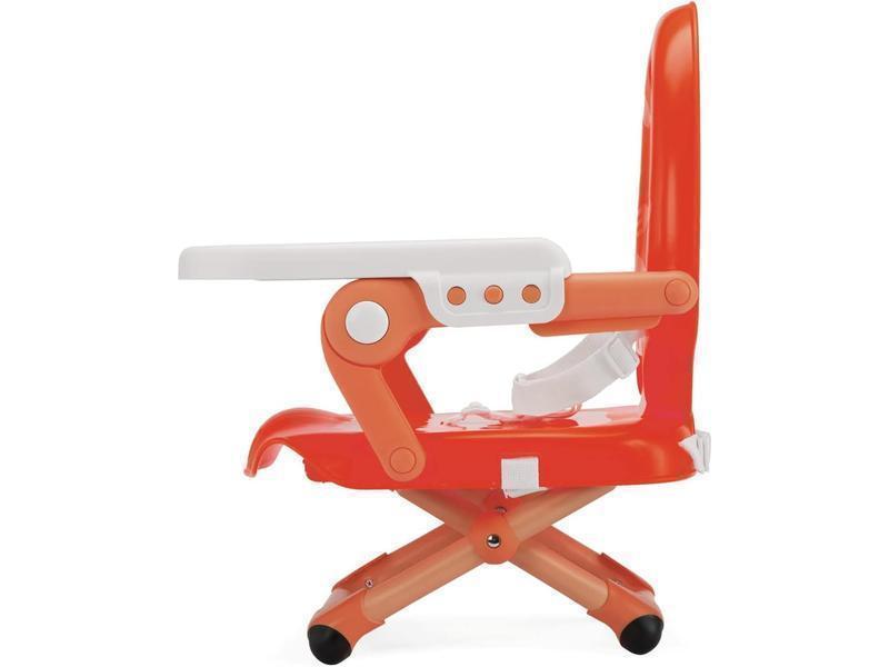 Chicco Pocket Snack Alzador de Silla para Niños para Comer, Apto de 6 Meses hasta 3 Años (15 kg), Trona de Viaje Portátil y Ajustable para Bebés, Compacta y con Bandeja Desmontable - Rojo