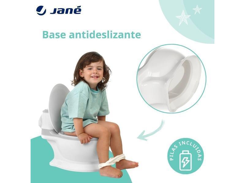 Jané First Potty, Orinal Aprendizaje, con Sonido, Fácil Limpieza, Antideslizante, Antisalpicaduras, Cubeta Extraíble
