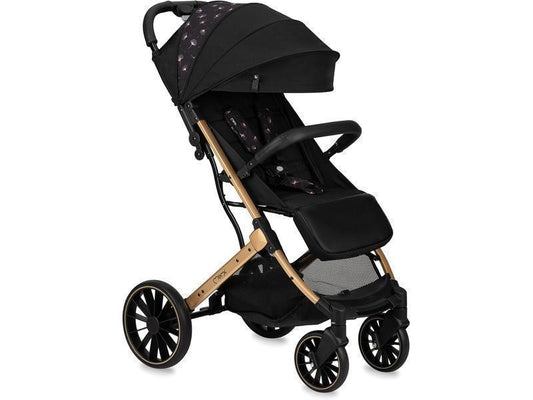 MoMi ESTELLE LIGHT PLUS a partir de los 6 meses (hasta 22 kg), silla de paseo plegable con arnés de 5 puntos, cesta de la compra, barra telescópica, se mantiene de pie plegada