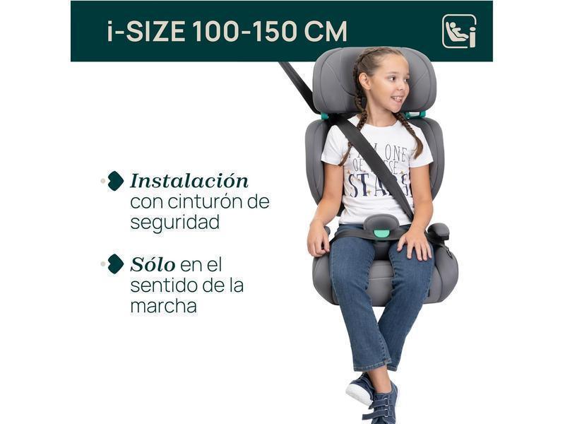 Chicco Quizy Lite i-Size, Silla Infantil para Coche 3-12 Años (100-150 cm), Peso 15-36 kg, Fácil de Instalar, Reclinable, Ajustable en Altura, Reposabrazos Acolchados y Cómodo Asiento, RUBY, rojo