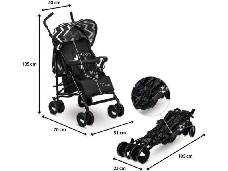 silla de paseo cochecito plegable LIONELO Elia