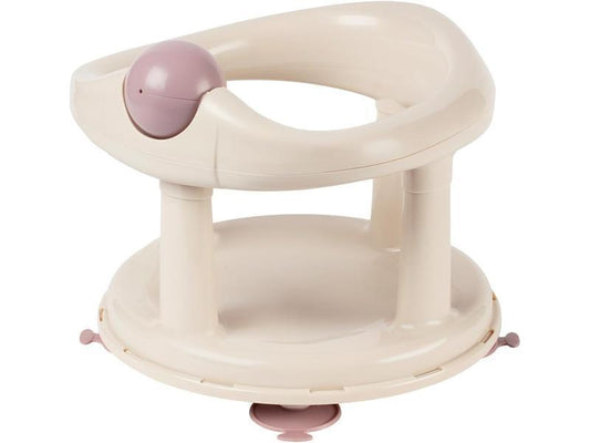 Bebeconfort Asiento Bañera Bebe, Sillón de Baño y Ducha, Silla Giratoria de 360 Grados para Baño de Bebé, con Ventosas de Seguridad, Beige