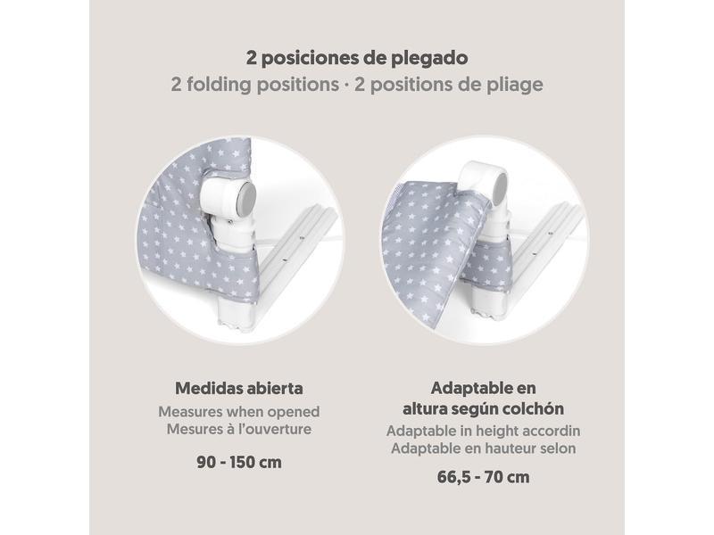 Interbaby Barrera Seguridad Niños Cama Abatible 90 cm | Barrera Cama Niños Entre 18 Meses y 5 Años | Barandilla Cama Niño de Fácil Instalación, Segura, Compatible con Camas Nido | Jirafa