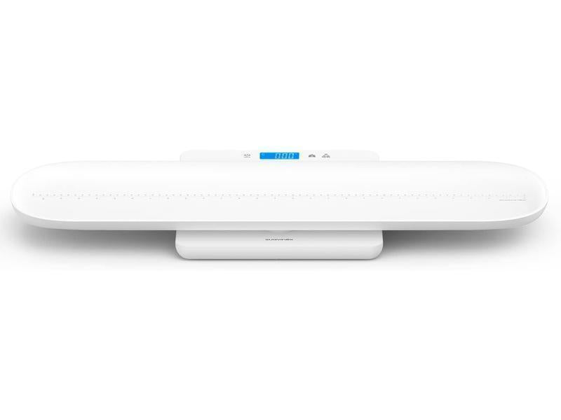 Suavinex, Báscula para Bebés y Adultos de gran precisión, Digital, para usar desde el nacimiento hasta la edad adulta, de 1 kg a 100 kg. Con bandeja de medición desmontable, Blanco