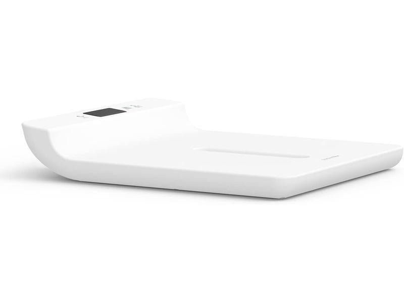 Suavinex, Báscula para Bebés y Adultos de gran precisión, Digital, para usar desde el nacimiento hasta la edad adulta, de 1 kg a 100 kg. Con bandeja de medición desmontable, Blanco