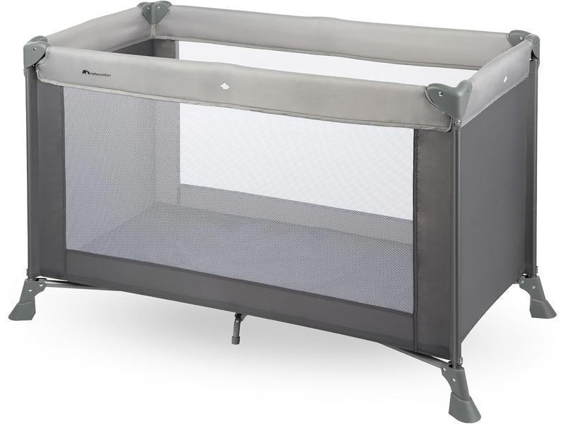Bebeconfort Soft Dreams, Cuna de Viaje, 0-3 Años (0-15 kg), Cuna de Viaje Ligera, Colchón Espuma y Fibra de Madera (60x120 cm), Bolsa de Transporte, Plegado Compacto Tipo Paraguas, Gray Mist