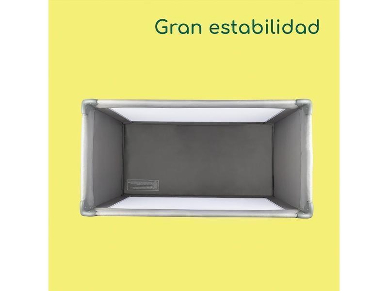 Bebeconfort Soft Dreams, Cuna de Viaje, 0-3 Años (0-15 kg), Cuna de Viaje Ligera, Colchón Espuma y Fibra de Madera (60x120 cm), Bolsa de Transporte, Plegado Compacto Tipo Paraguas, Gray Mist