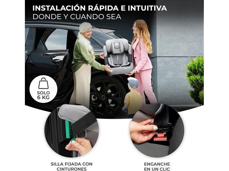 Kinderkraft COMFORT UP I-SIZE 76-150 cm, Silla de coche bebé, Silla coche para niños, Sillade, Cinturón, regula en 11 niveles, Grupo 1/2/3, 15 meses - 12 años, 9-36 kg, Negro