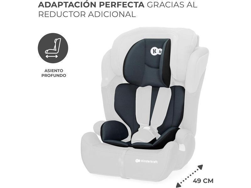 Kinderkraft COMFORT UP I-SIZE 76-150 cm, Silla de coche bebé, Silla coche para niños, Sillade, Cinturón, regula en 11 niveles, Grupo 1/2/3, 15 meses - 12 años, 9-36 kg, Negro
