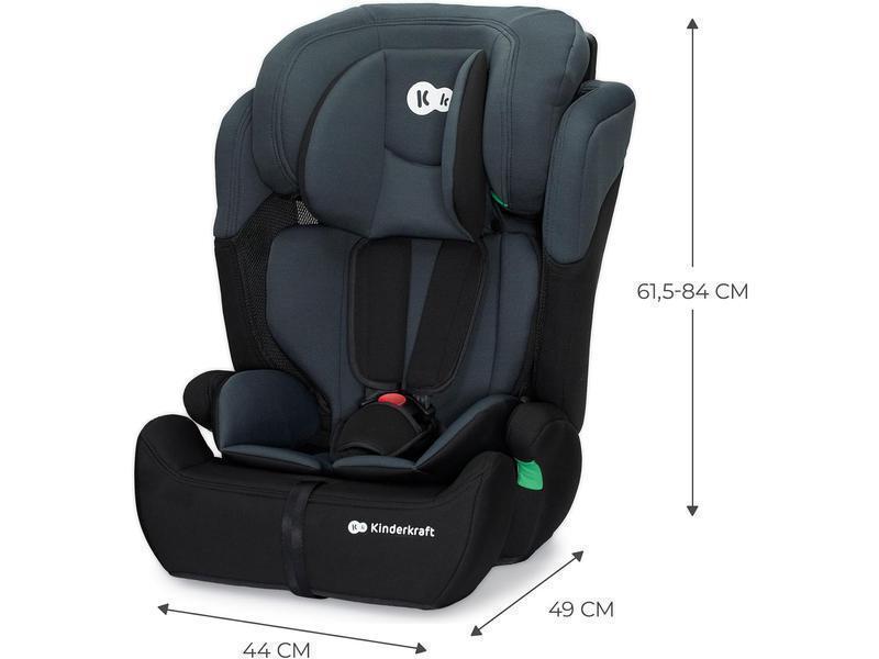 Kinderkraft COMFORT UP I-SIZE 76-150 cm, Silla de coche bebé, Silla coche para niños, Sillade, Cinturón, regula en 11 niveles, Grupo 1/2/3, 15 meses - 12 años, 9-36 kg, Negro