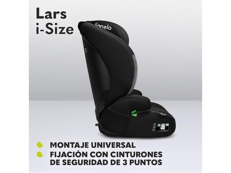 LIONELO LARS i-Size Silla de coche para bebés 100-150 cm Grupo 2 3, Protección lateral 10 grados de ajuste del reposacabezas Reposabrazos cómodos Respaldo extraíble Construcción ImpactGuard