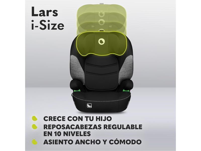 LIONELO LARS i-Size Silla de coche para bebés 100-150 cm Grupo 2 3, Protección lateral 10 grados de ajuste del reposacabezas Reposabrazos cómodos Respaldo extraíble Construcción ImpactGuard