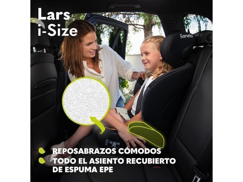 LIONELO LARS i-Size Silla de coche para bebés 100-150 cm Grupo 2 3, Protección lateral 10 grados de ajuste del reposacabezas Reposabrazos cómodos Respaldo extraíble Construcción ImpactGuard