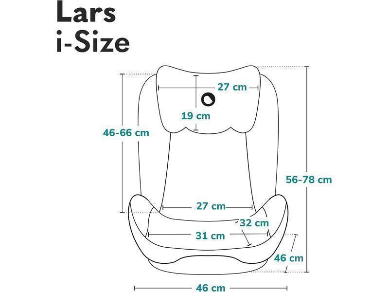 LIONELO LARS i-Size Silla de coche para bebés 100-150 cm Grupo 2 3, Protección lateral 10 grados de ajuste del reposacabezas Reposabrazos cómodos Respaldo extraíble Construcción ImpactGuard